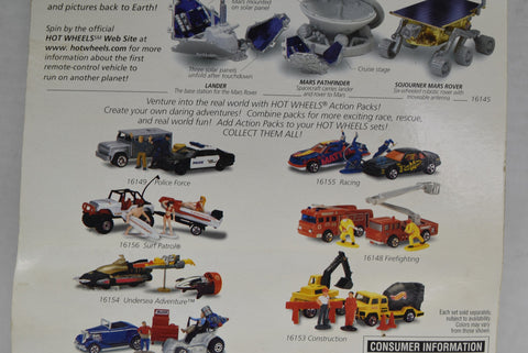 Hot Wheels Action Pack Sojourner Mars Rover New In Box Mattel 1996 Toys