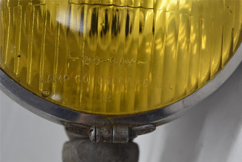 Do-Ray Yellow Glass Lens Fog Light Lamp Rat Rod Hot Amber Vintage Bright Ray