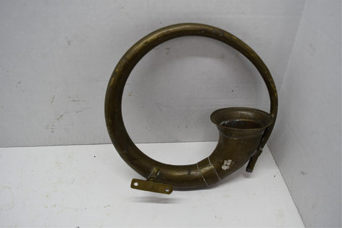 Vintage collectible brass horn wall art decor automobile circular car truck beep