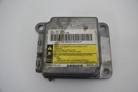 2000 2001 2002 Chevy Sierra 2500HD 2500 HD Bag Control SRS Module 02