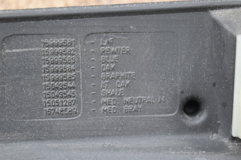 2000 2001 2002 Chevrolet Silverado 2500 Duramax Knee Bolster Filler Panel Gray