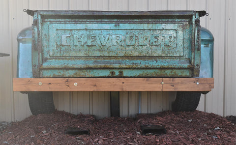 Custom Handmade 1950s Chevy Truck Bed Outdoor Table Workbench Garage Mancave
