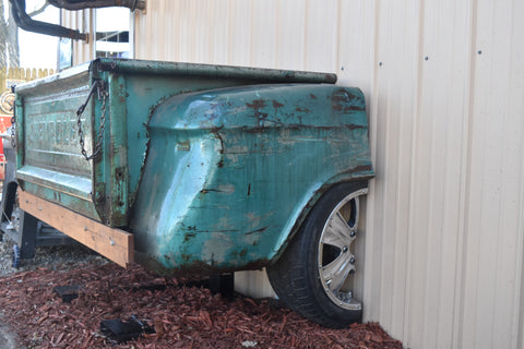 Custom Handmade 1950s Chevy Truck Bed Outdoor Table Workbench Garage Mancave