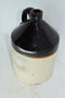 Vintage Whiskey Jug Ceramic Cream Brown Pitcher Moonshine Stoneware Decor