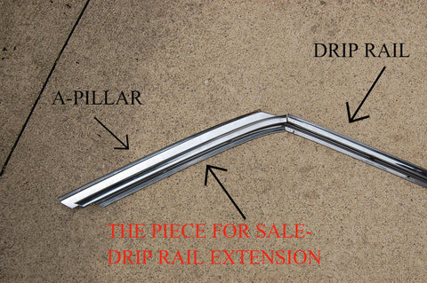 1963 Pontiac Catalina A Pillar Drip Rail Molding Trim Chrome Original GM