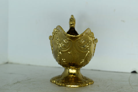 Holiday Imports Made In Japan Crown Gold Gravy Boat Sugar Bowl Tarnish Protect