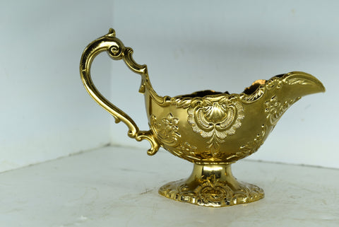 Holiday Imports Made In Japan Crown Gold Gravy Boat Sugar Bowl Tarnish Protect