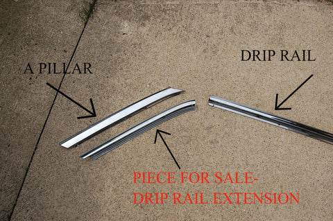 1963 Pontiac Catalina A Pillar Drip Rail Molding Trim Chrome Original GM