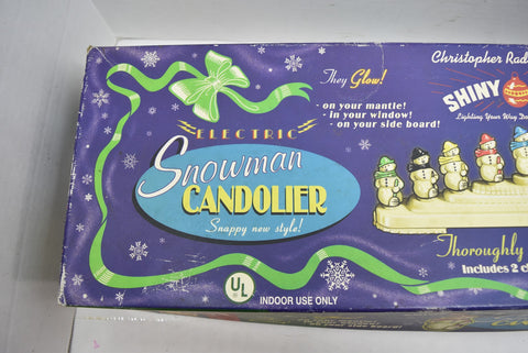 Holiday Splendor Snowman Light Candolier by Christopher Radko Vintage Decor