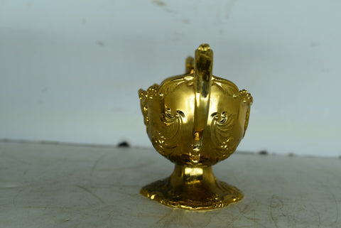 Holiday Imports Made In Japan Crown Gold Gravy Boat Sugar Bowl Tarnish Protect