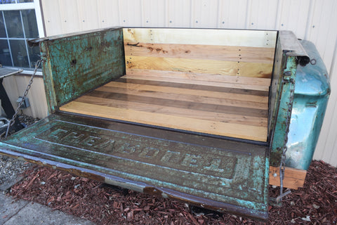 Custom Handmade 1950s Chevy Truck Bed Outdoor Table Workbench Garage Mancave