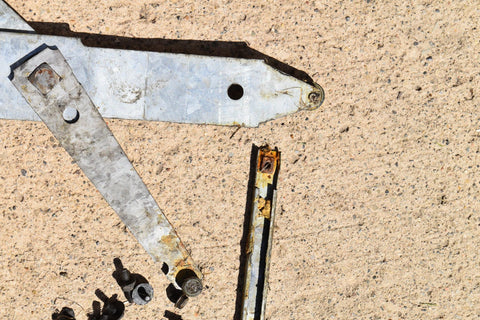 1968 1969 Buick Skylark Left Driver Manual Window Regulator + Channels LH 68 69