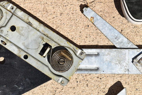 1968 1969 Buick Skylark Left Driver Manual Window Regulator + Channels LH 68 69