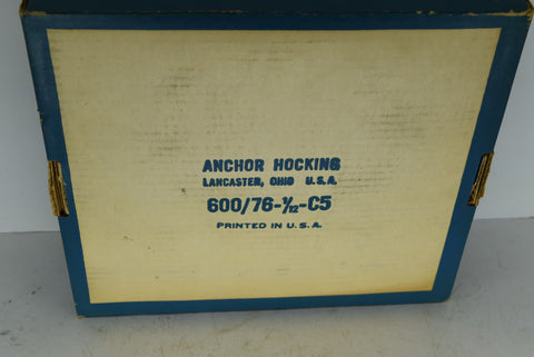 1950's Anchor Hocking Serva-Snack Complete Set 8 Pieces Clear Glassware Trays