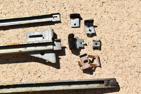 1968 1969 Buick Skylark Left Driver Manual Window Regulator + Channels LH 68 69