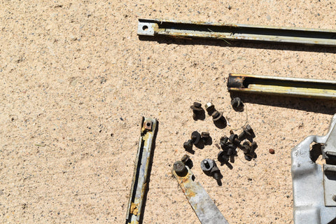 1968 1969 Buick Skylark Left Driver Manual Window Regulator + Channels LH 68 69