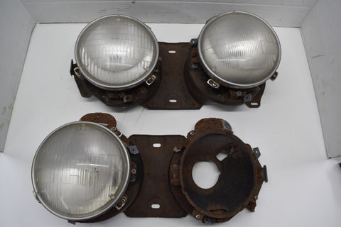 1964 Ford Galaxie Left Right Pair Headlight Assembly Buckets Mount 64
