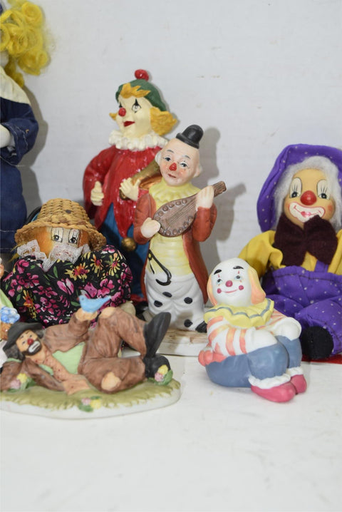 Creepy, Horrifying, Unnerving Lot of Vintage Clowns - Definitely Haunted Decor