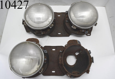 1964 Ford Galaxie Left Right Pair Headlight Assembly Buckets Mount 64