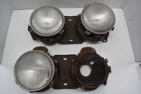 1964 Ford Galaxie Left Right Pair Headlight Assembly Buckets Mount 64