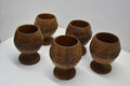 Lina Vizcarra - Oandasan Handcrafted Wood Stiens Philippines Vintage 5 cup set