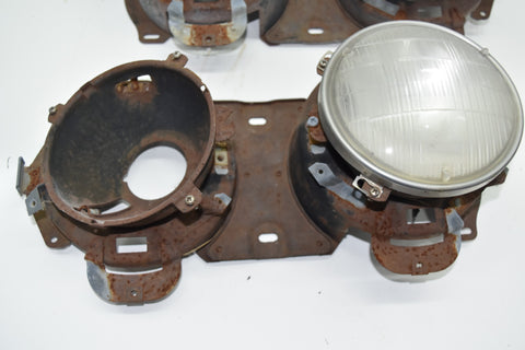 1964 Ford Galaxie Left Right Pair Headlight Assembly Buckets Mount 64