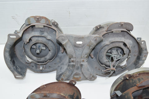 1964 Ford Galaxie Left Right Pair Headlight Assembly Buckets Mount 64