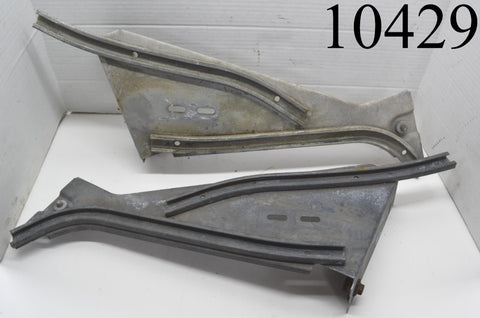 1963 1964 Ford Galaxie Fastback Rear LH RH Quarter Window Channel Guides 63 64