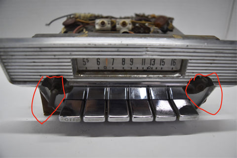 1958 1959 1960 FORD THUNDERBIRD AM RADIO STEREO BEZEL PLATE 58 59 60