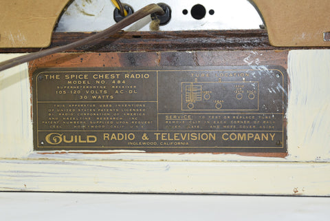 Guild The Spice Chest Tube Radio Phonograph Vintage Audio Tested Phono Old