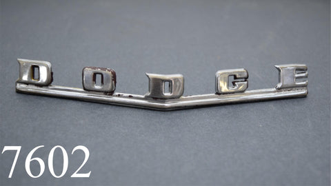 1946 1947 1948 Dodge D24 Custom Deluxe Nose Emblem Script 46 47 48 MOPAR Front