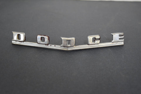1946 1947 1948 Dodge D24 Custom Deluxe Nose Emblem Script 46 47 48 MOPAR Front