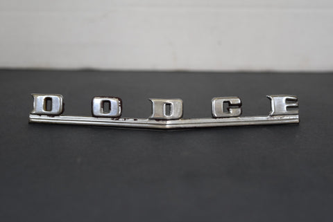 1946 1947 1948 Dodge D24 Custom Deluxe Nose Emblem Script 46 47 48 MOPAR Front