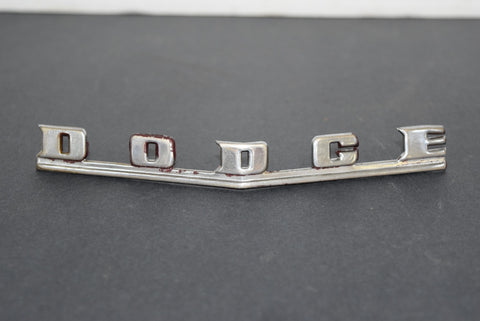 1946 1947 1948 Dodge D24 Custom Deluxe Nose Emblem Script 46 47 48 MOPAR Front