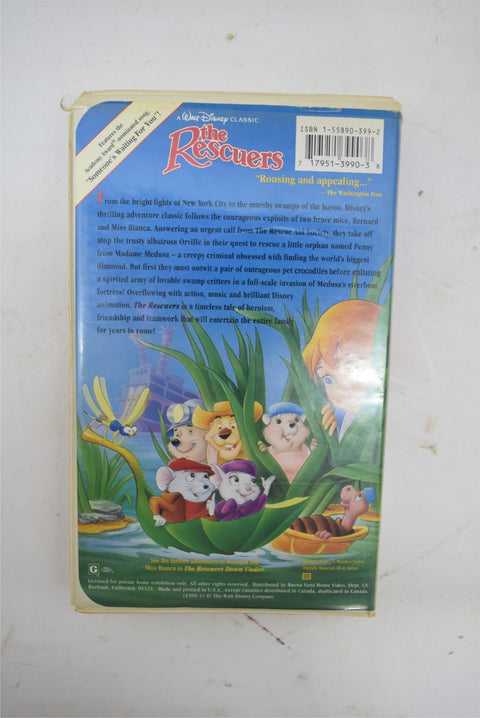 The Rescuers Disney Black Diamond Classics VHS Tape Movie Collectors