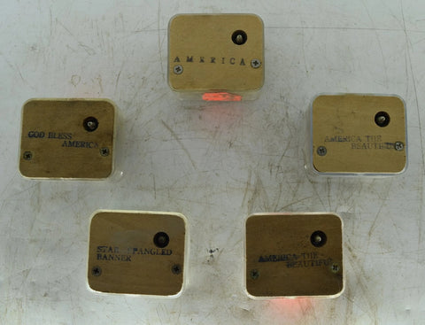 Five Narko Japan Americana Themed Music Boxes