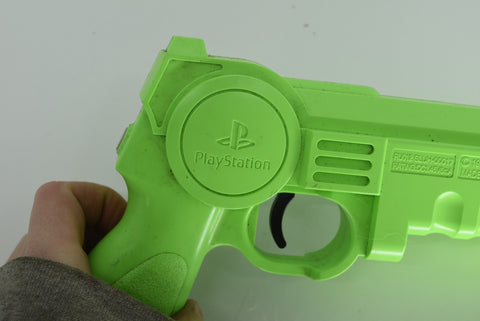 Konami Gun PS1 Justifier Light Green Playstation 1 1995 Untested Vintage Games