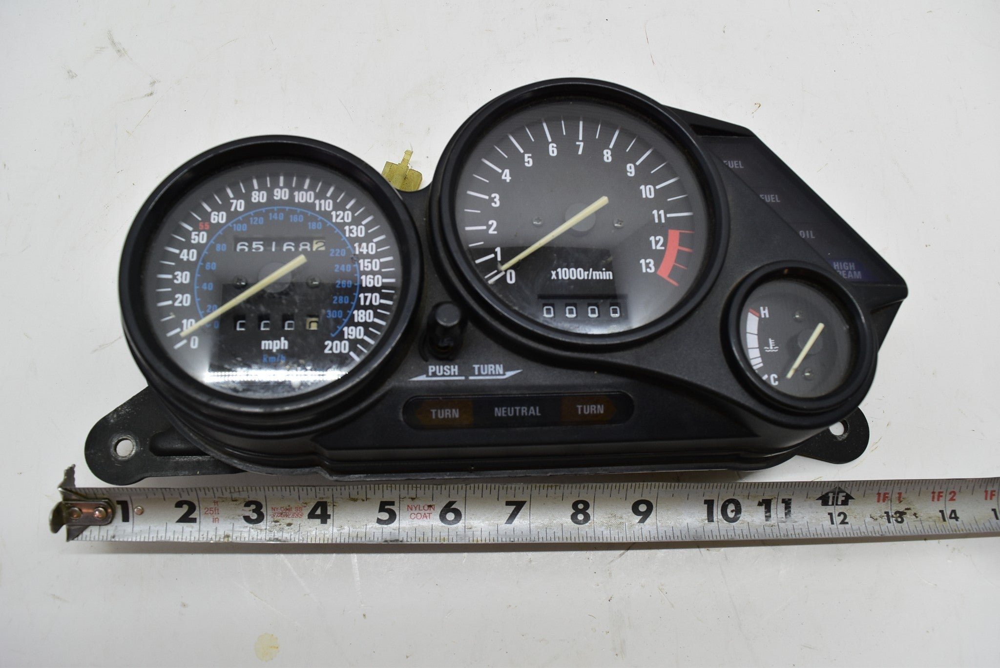 1990 1993 KAWASAKI NINJA ZX11 TACHOMETER SPEEDOMETER GAUGE CLUSTER 91