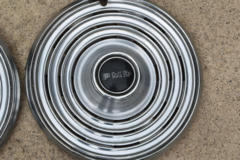 1969 Pontiac Hubcaps 15" Set of 4 PMD Emblem Original GM