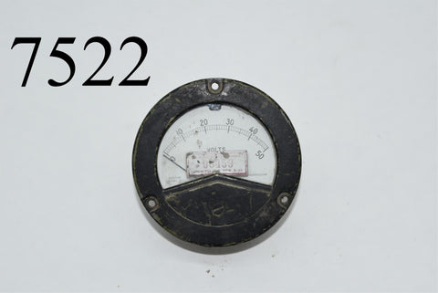 Vintage Direct Current Volts Panel Meter Gauge 0-50 cool man cave weston 2531