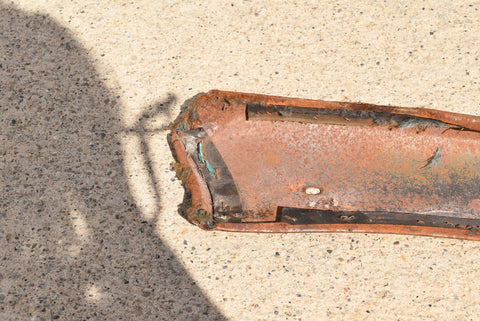 1958 Oldsmobile Super 88 Front Bench Seat Left Driver Trim Moulding Metal 58 OEM