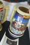 Lot of 4 Budweiser Holiday Steins 1999 2000 2001 2002 COA Collectible Man Cave