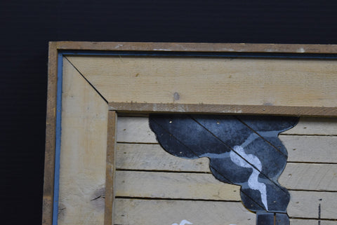 Theodore Degroot Steamboat Lath Art Picture Wall Decor Tugboat Boat SIGNED Wood