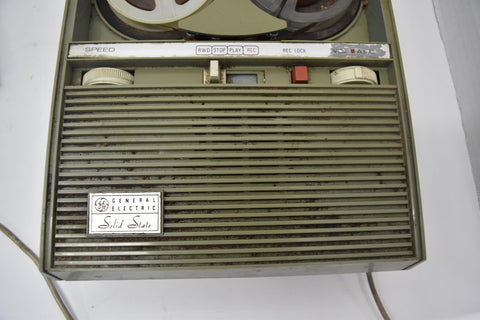 GENERAL ELECTRIC M-8020A RIMDRIVE REEL TO REEL TAPE RECORDER 60'S