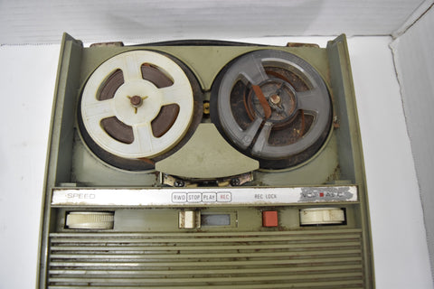 GENERAL ELECTRIC M-8020A RIMDRIVE REEL TO REEL TAPE RECORDER 60'S