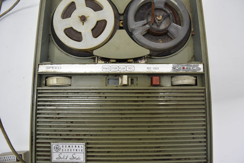 GENERAL ELECTRIC M-8020A RIMDRIVE REEL TO REEL TAPE RECORDER 60'S
