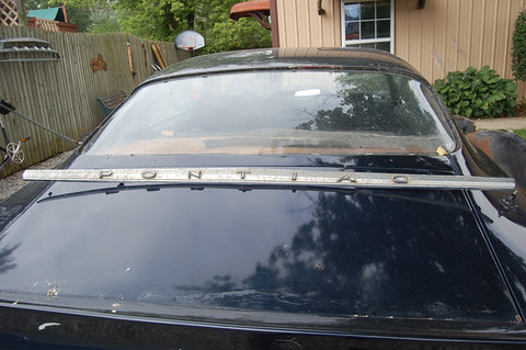 1963 Pontiac Catalina Trunk Trim Molding Chrome Original Emblem GM Logo