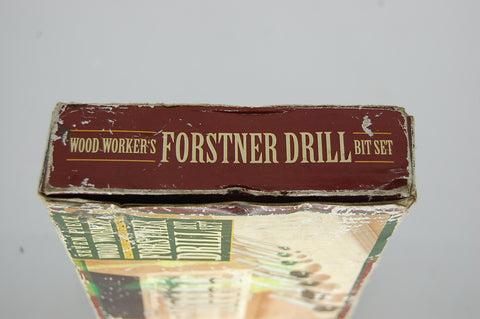Vintage Drill Bit Set Forstner Seven 7 Piece Antique Wood Worker's Complete