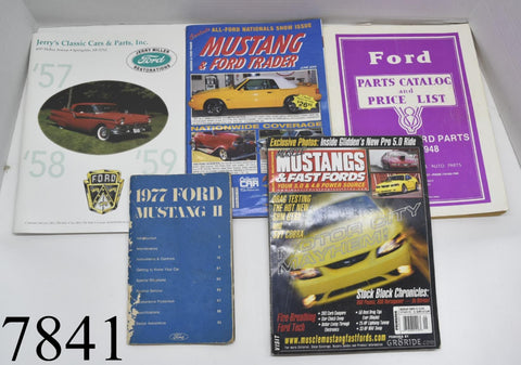 Lot of Ford Parts Catalogs 1977 Mustang Owners Manual Magazines Advertisements