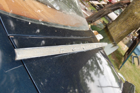 1963 Pontiac Catalina Trunk Trim Molding Chrome Original Emblem GM Logo